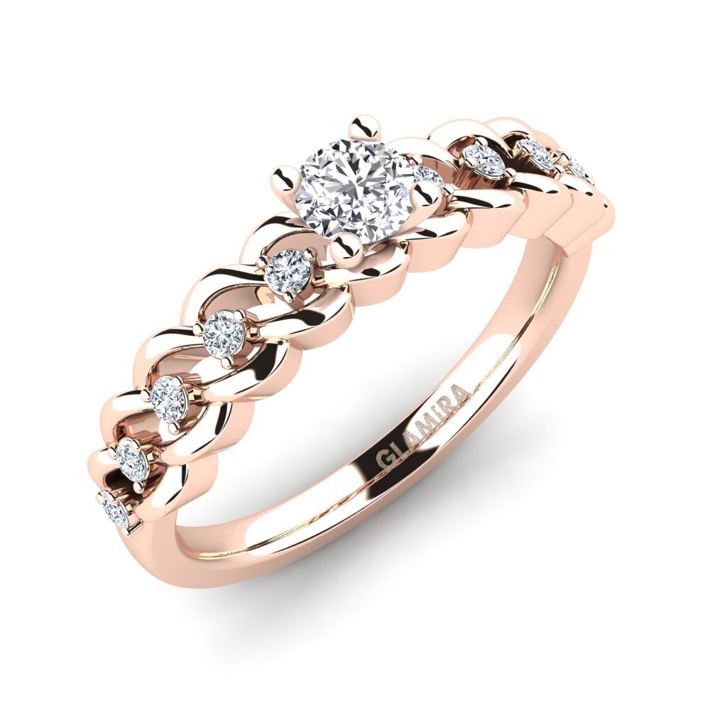 14ct Rose Gold Engagement Ring Amora 0.25 crt