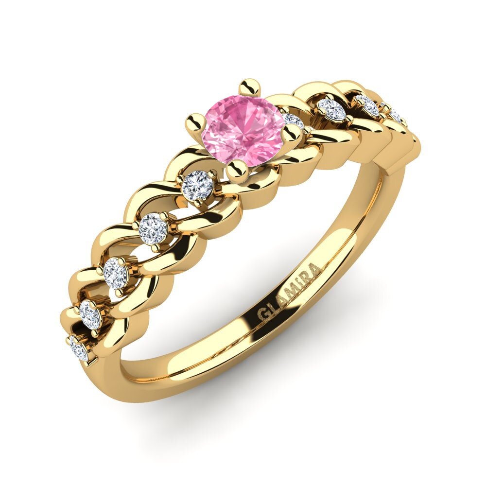 Pink Sapphire Engagement Ring Amora 0.25 crt