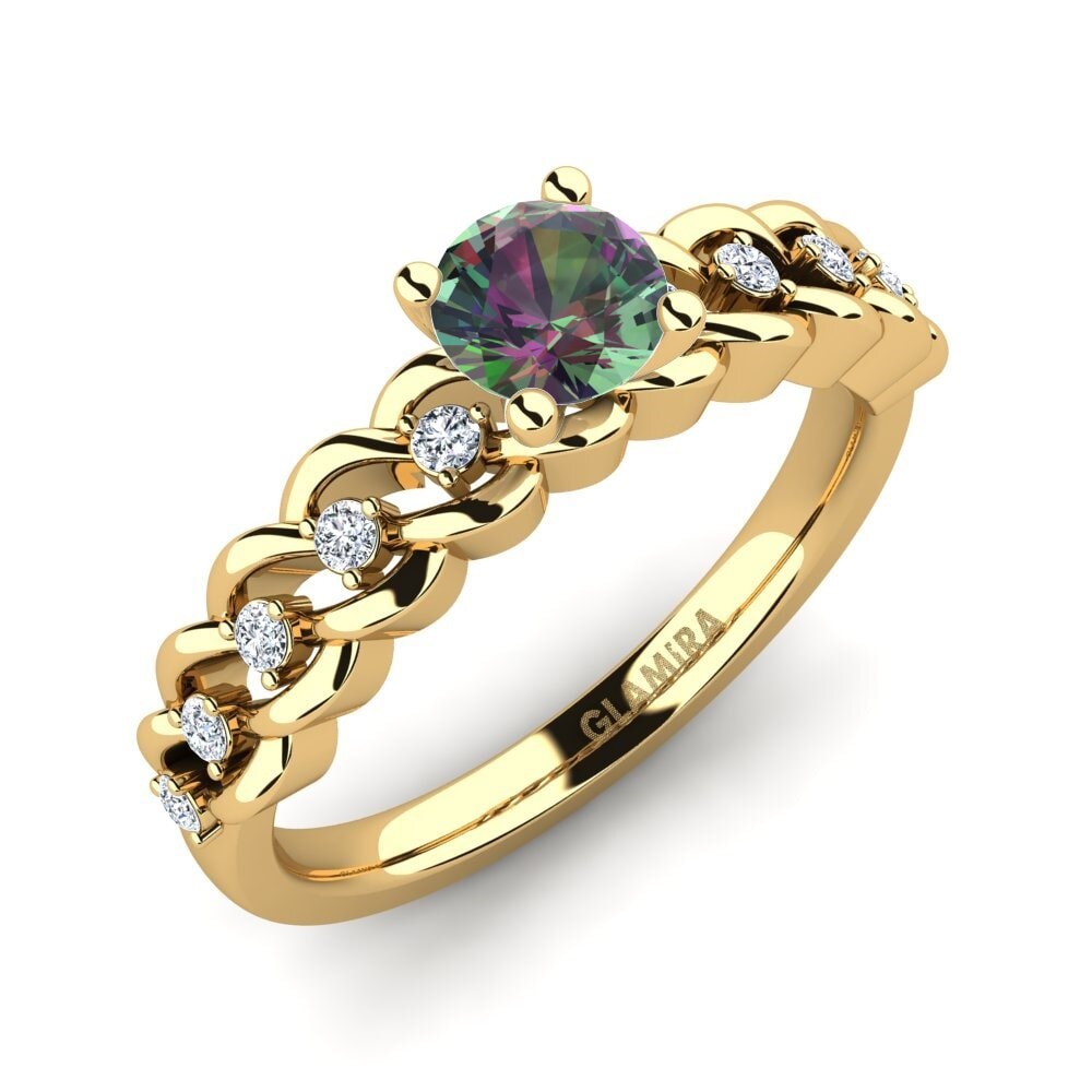 Mystic Topaz Engagement Ring Amora