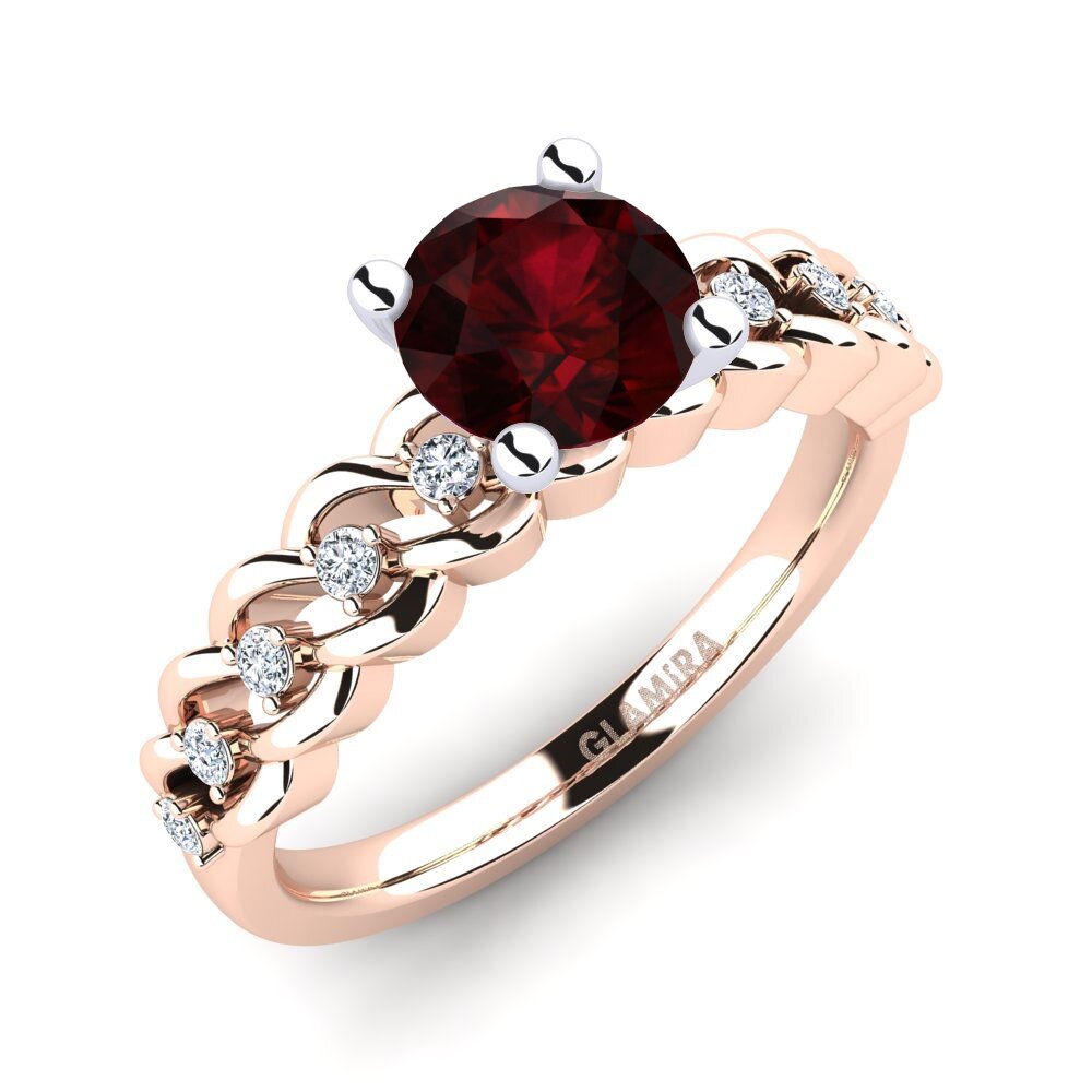 Garnet Engagement Ring Amora 1.0 crt
