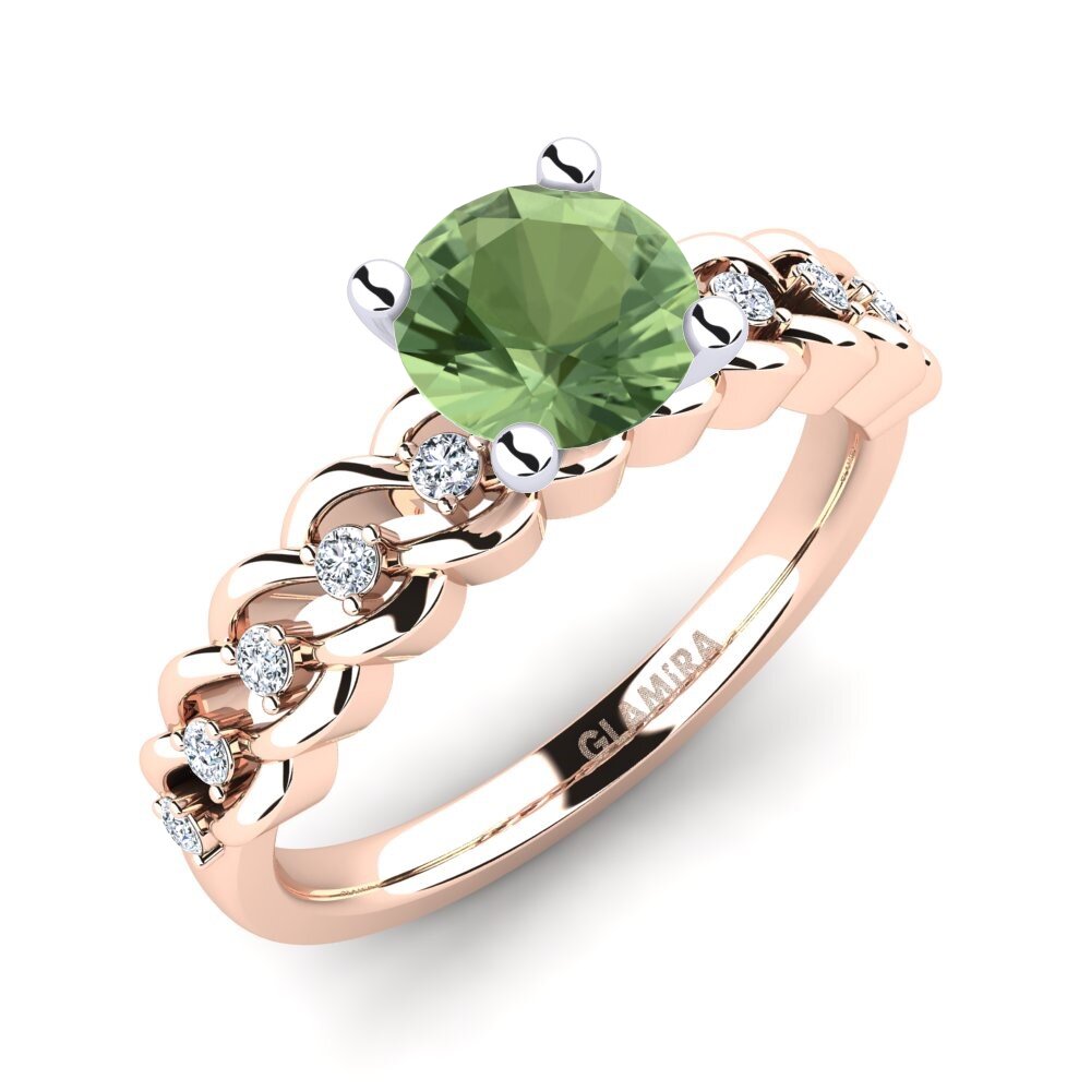 Green Sapphire Engagement Ring Amora 1.0 crt