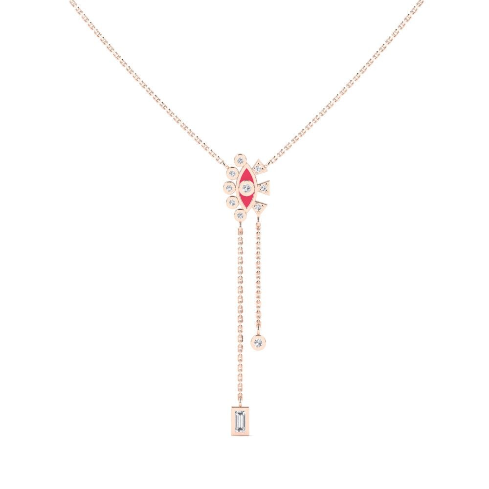 14k Oro Rosa Collar de Mujer Amorium