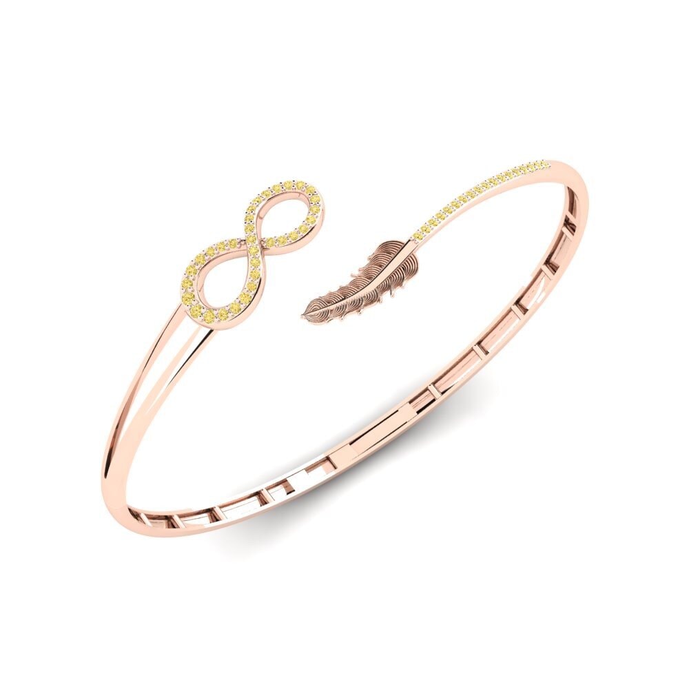 14ct Rose Gold Yellow Diamond Women's Bracelet Amoursansfin