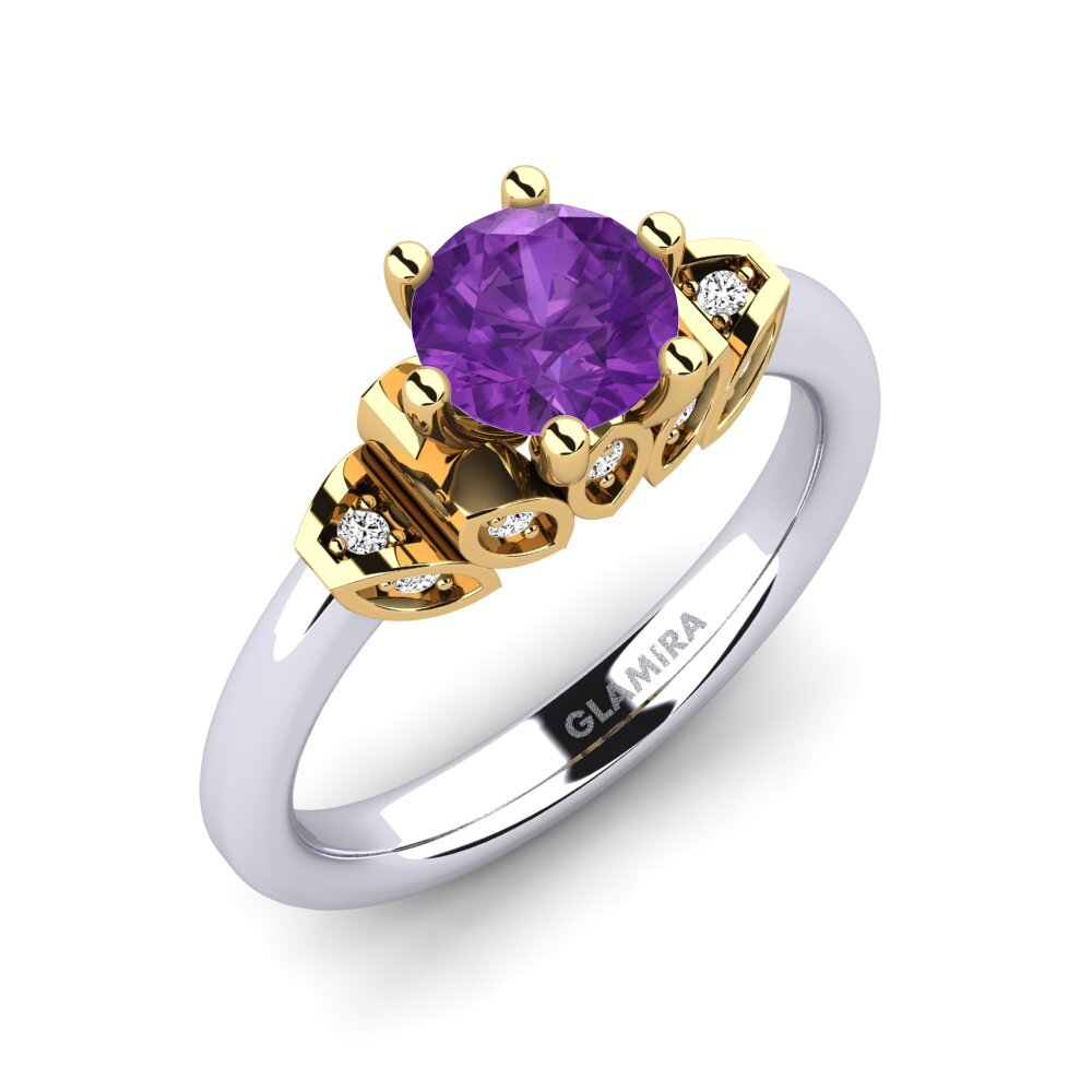 Amethyst Engagement Ring Amrita