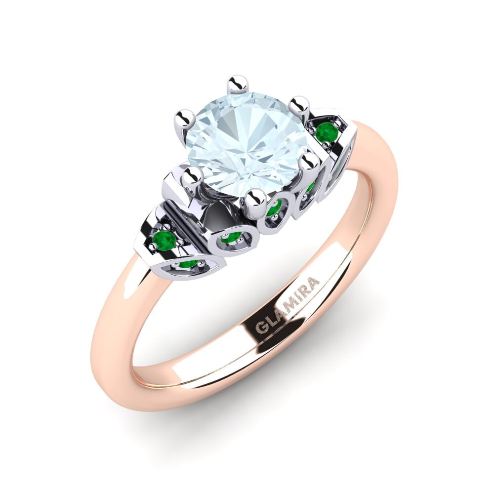18ct Rose & White Gold Engagement Ring Amrita