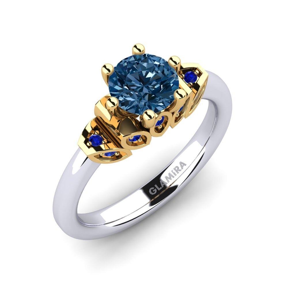 Blauwe Diamant Verlovingsring Amrita