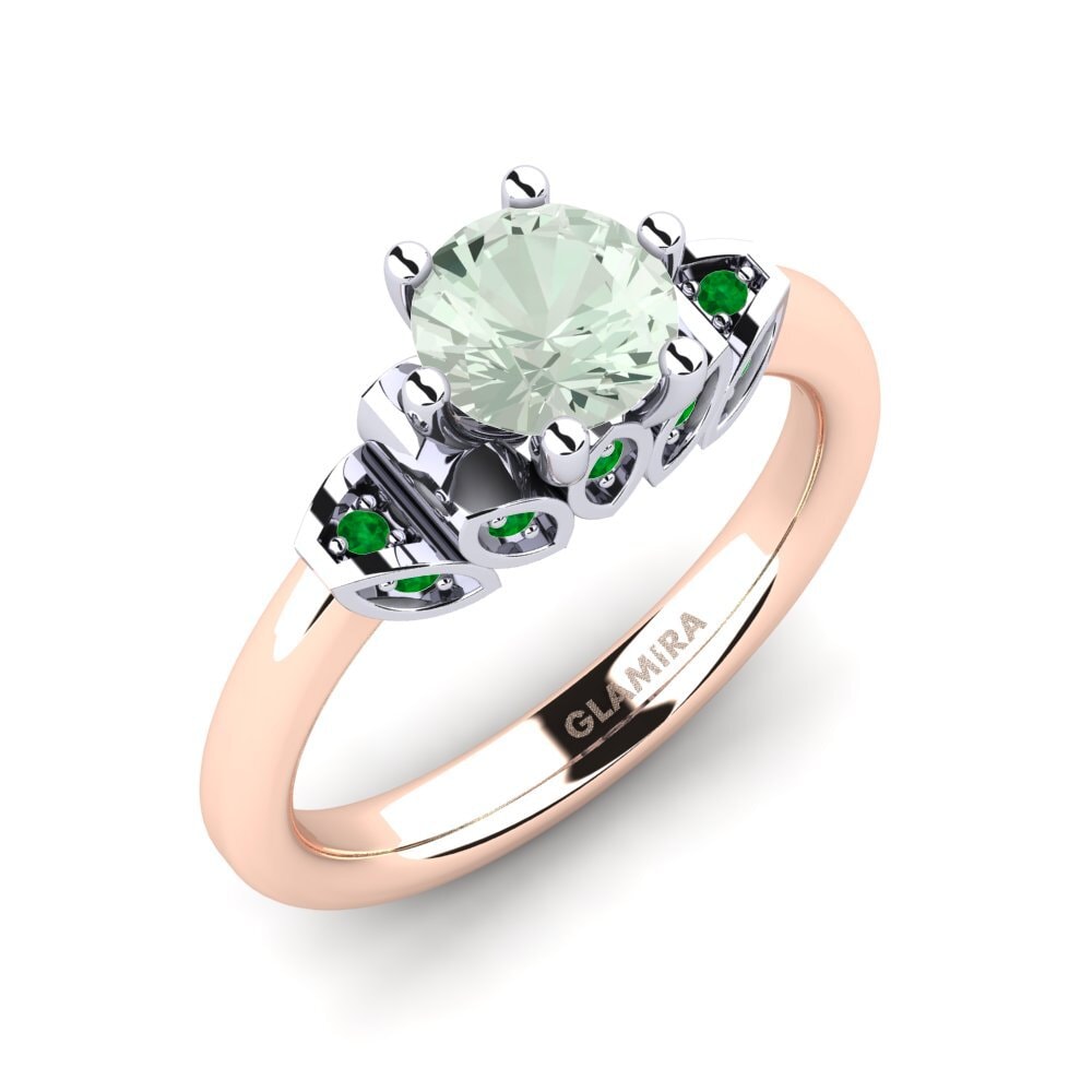 18K Rose & White Gold Engagement Ring Amrita
