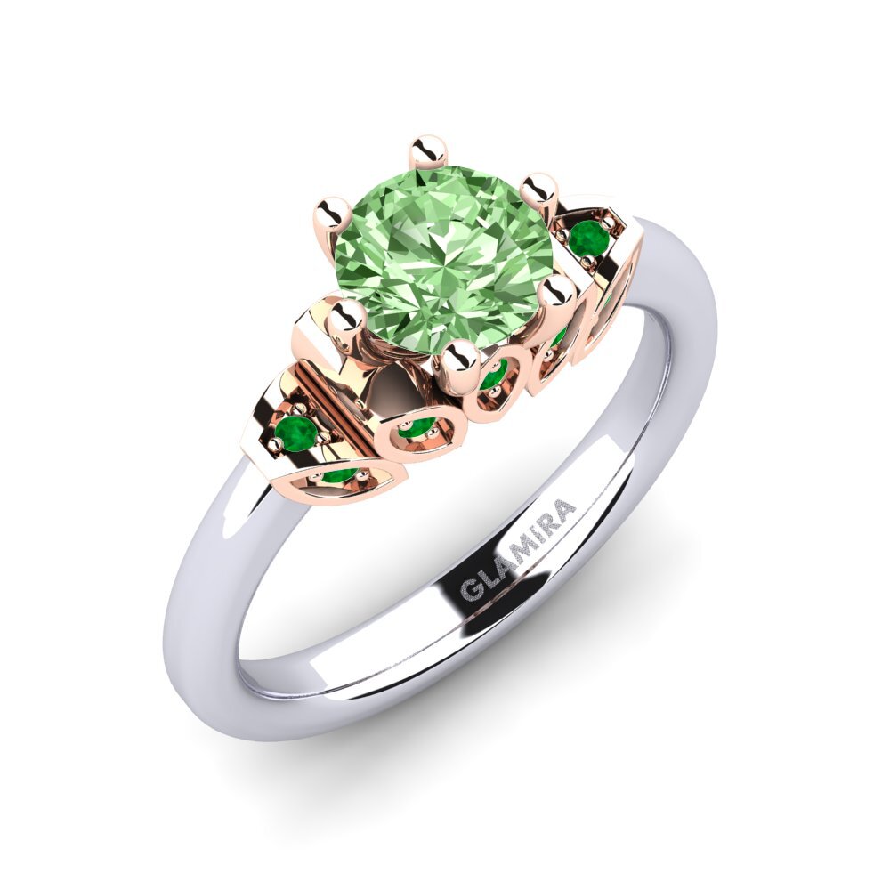 14ct White / Rose Gold Engagement Ring Amrita