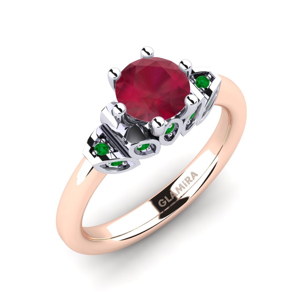 18ct Rose & White Gold Engagement Ring Amrita