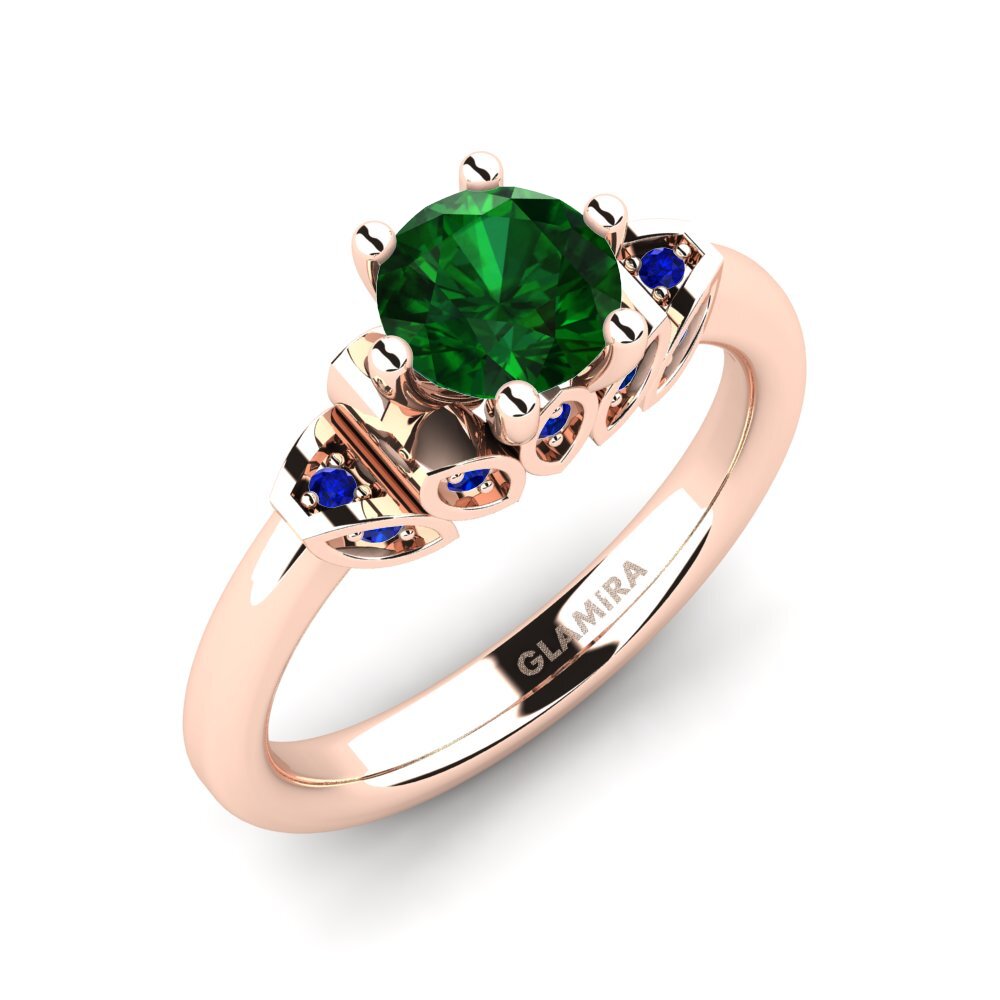 14K Rood Goud Tsavorite Verlovingsring Amrita