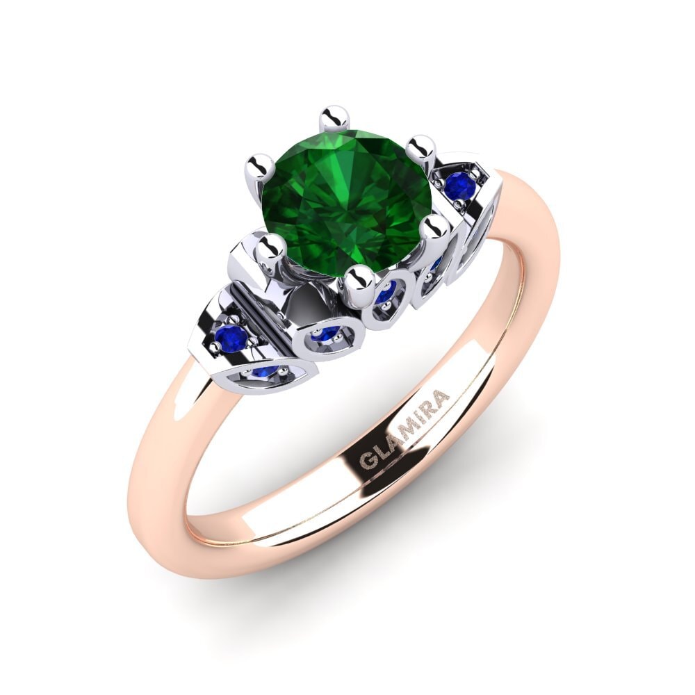14K Rood & Wit Goud Tsavorite Verlovingsring Amrita