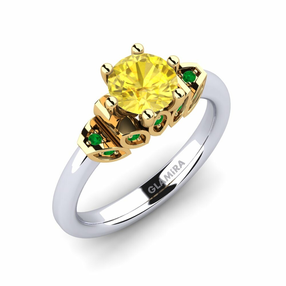 黃色藍寶石 订婚戒指 Amrita