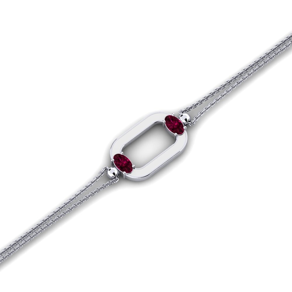 Oval Rhodolite Garnet Women's Bracelet Amtswalter