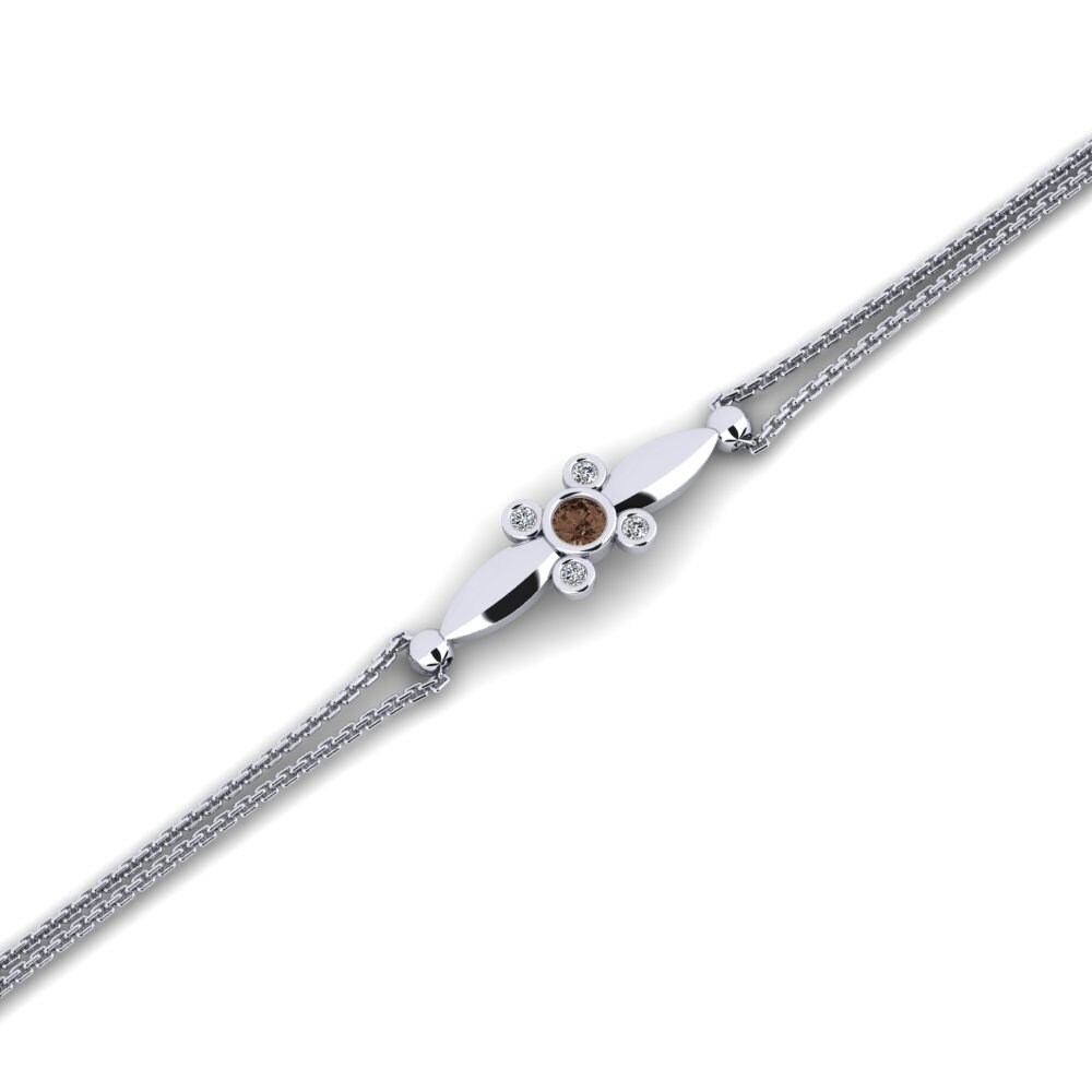 Round Smoky Quartz Women's Bracelet Amuck