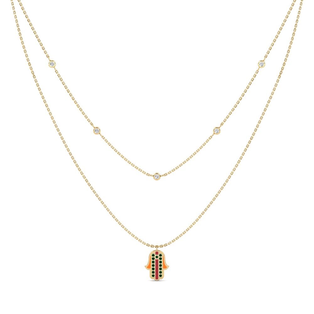 Green Zirconia Women's Necklace Amuseren