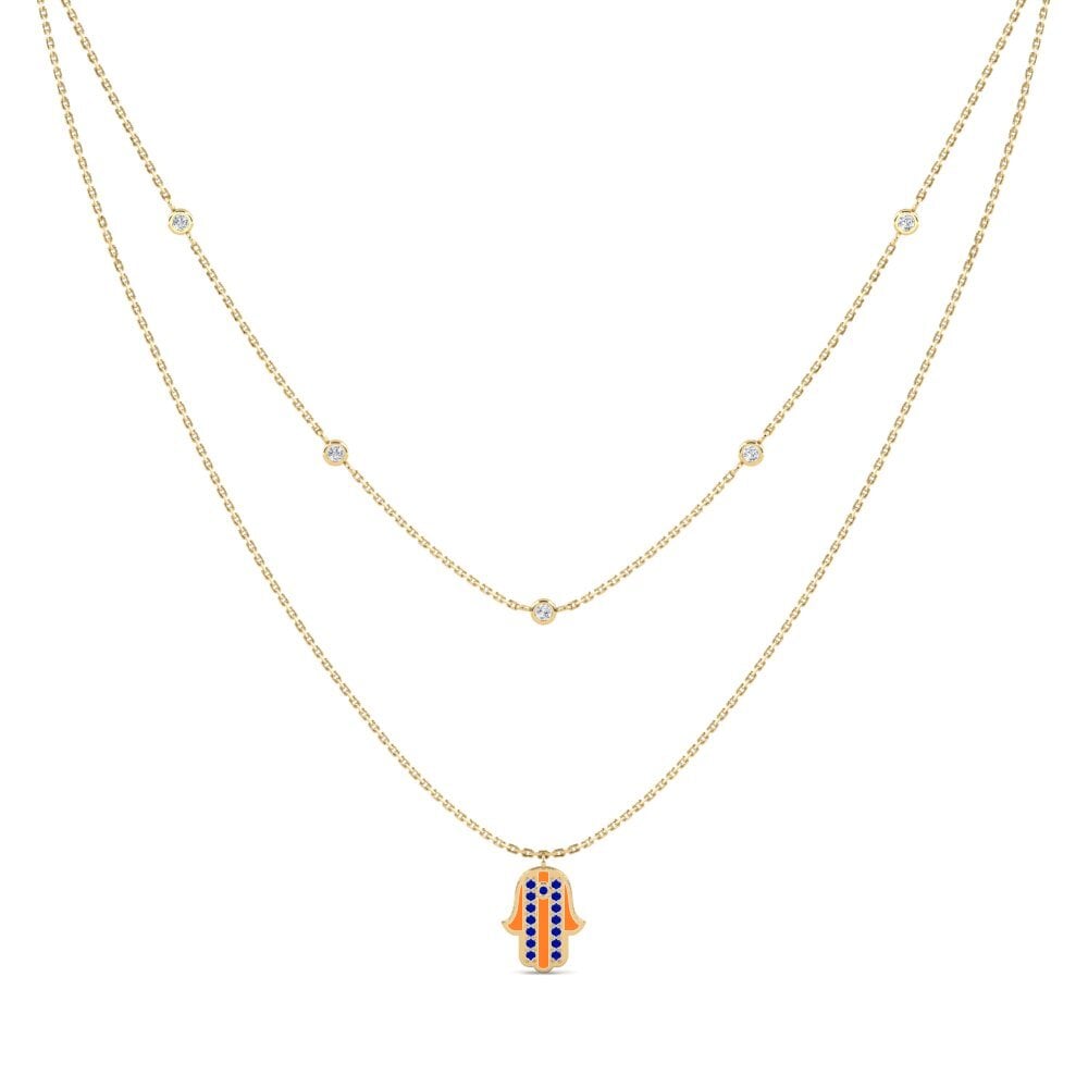 Zafiro Collar de Mujer Amuseren