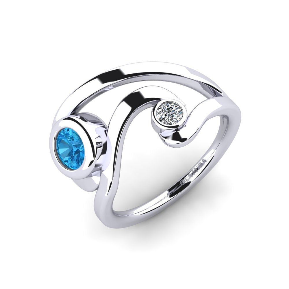 Topaze Bleue Bague Anacelis