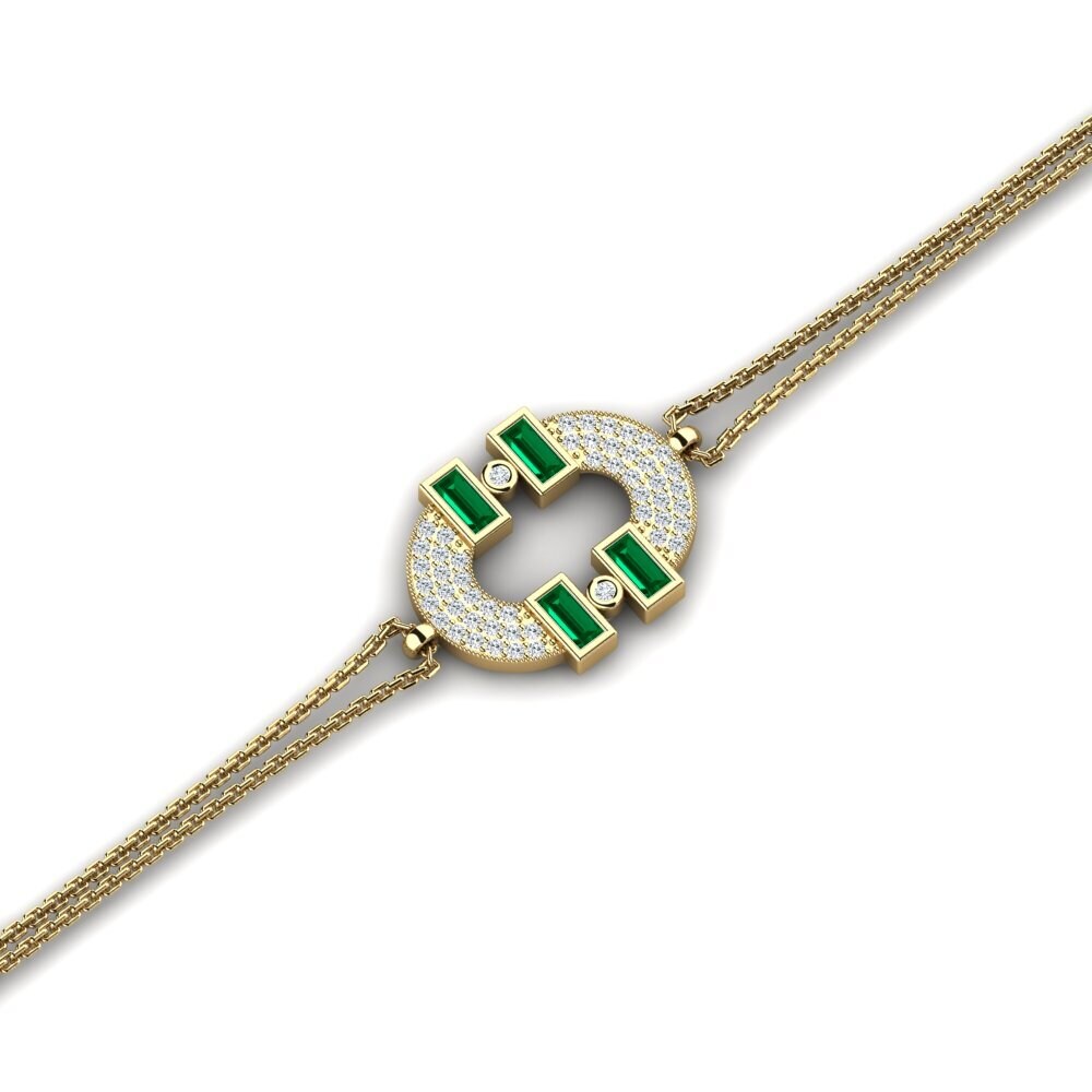 Baguette Circonita Verde Pulsera de Mujer Analyse