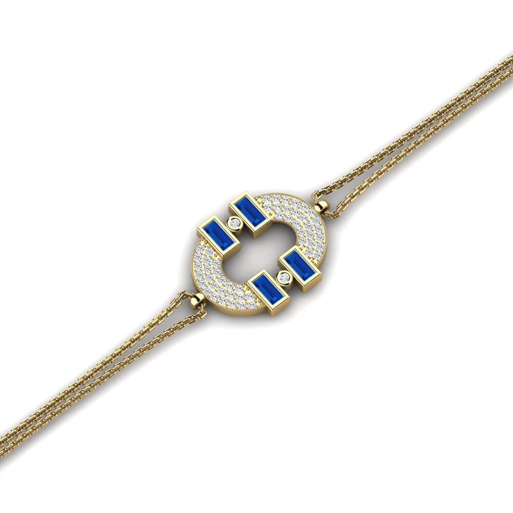 Baguette Circonita Azul Oscuro Pulsera de Mujer Analyse