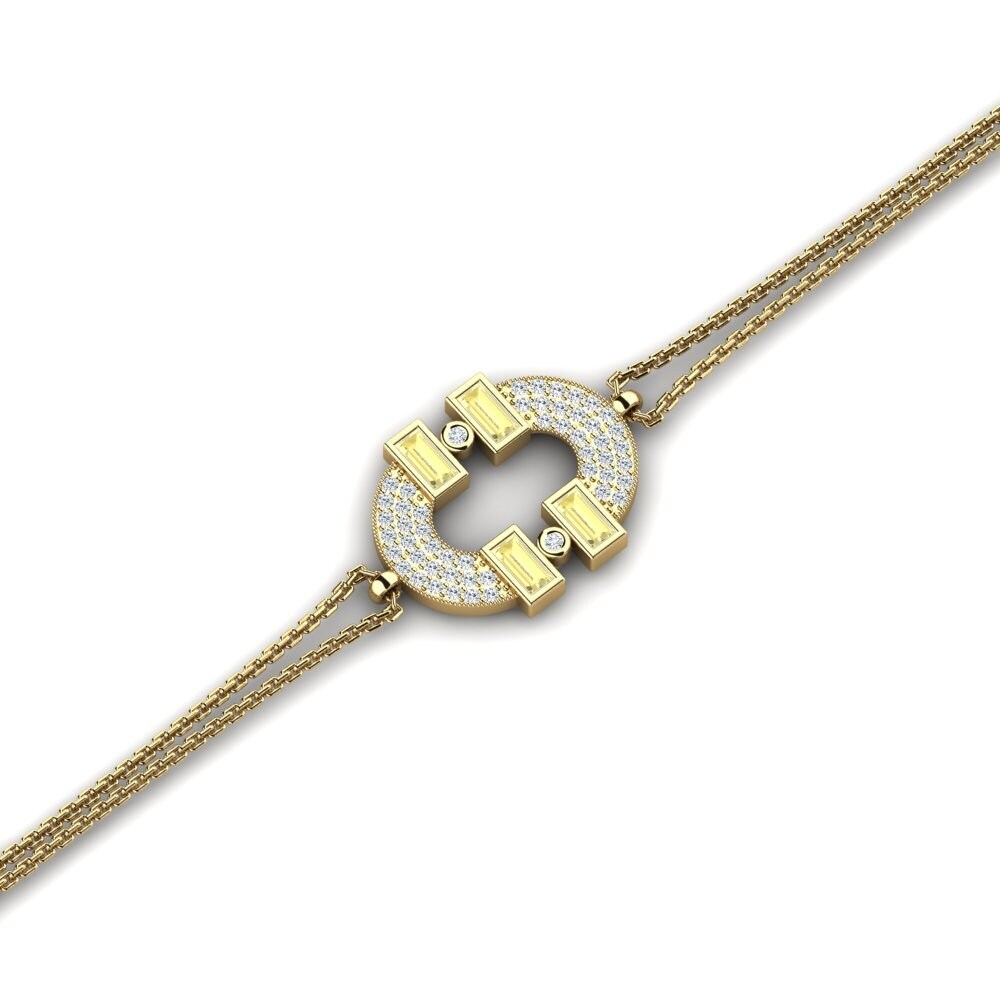 Baguette Zafiro amarillo Pulsera Analyse