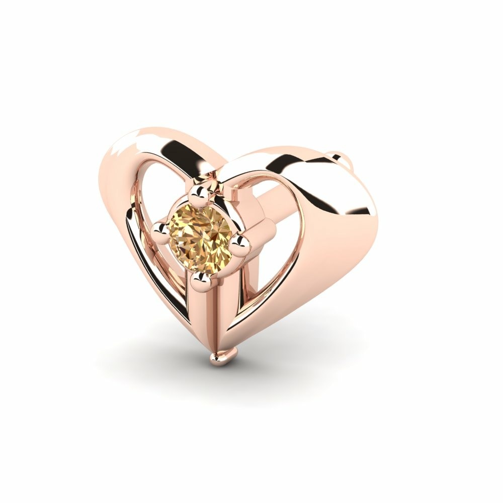 Piercings Nariz Analytique Oro Rosa 585 Diamante Marrón