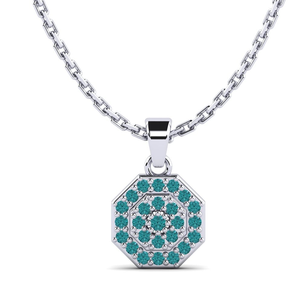 Diamante Azul Colgante de Mujer Anastas