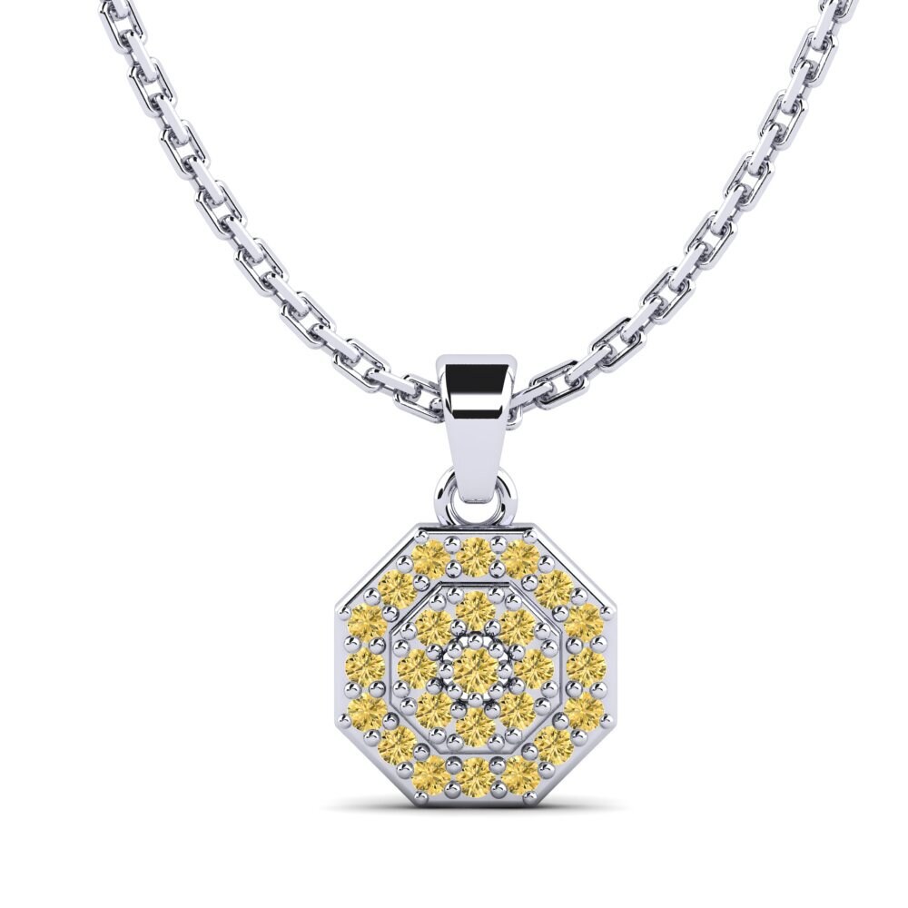 Diamante Amarillo Colgante de Mujer Anastas