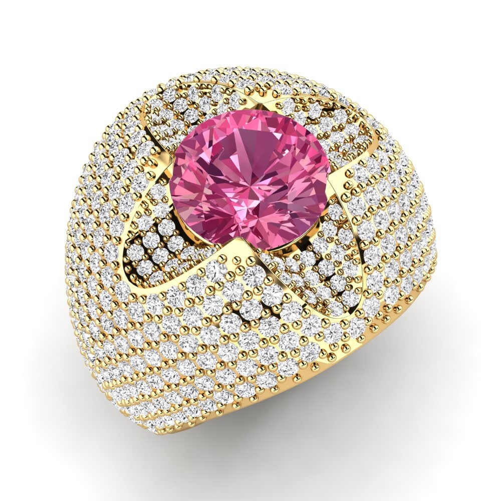 9ct Yellow Gold Pink Tourmaline Ring Andin