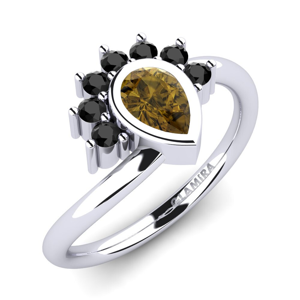 Circón Marrón Anillo de compromiso Andolina