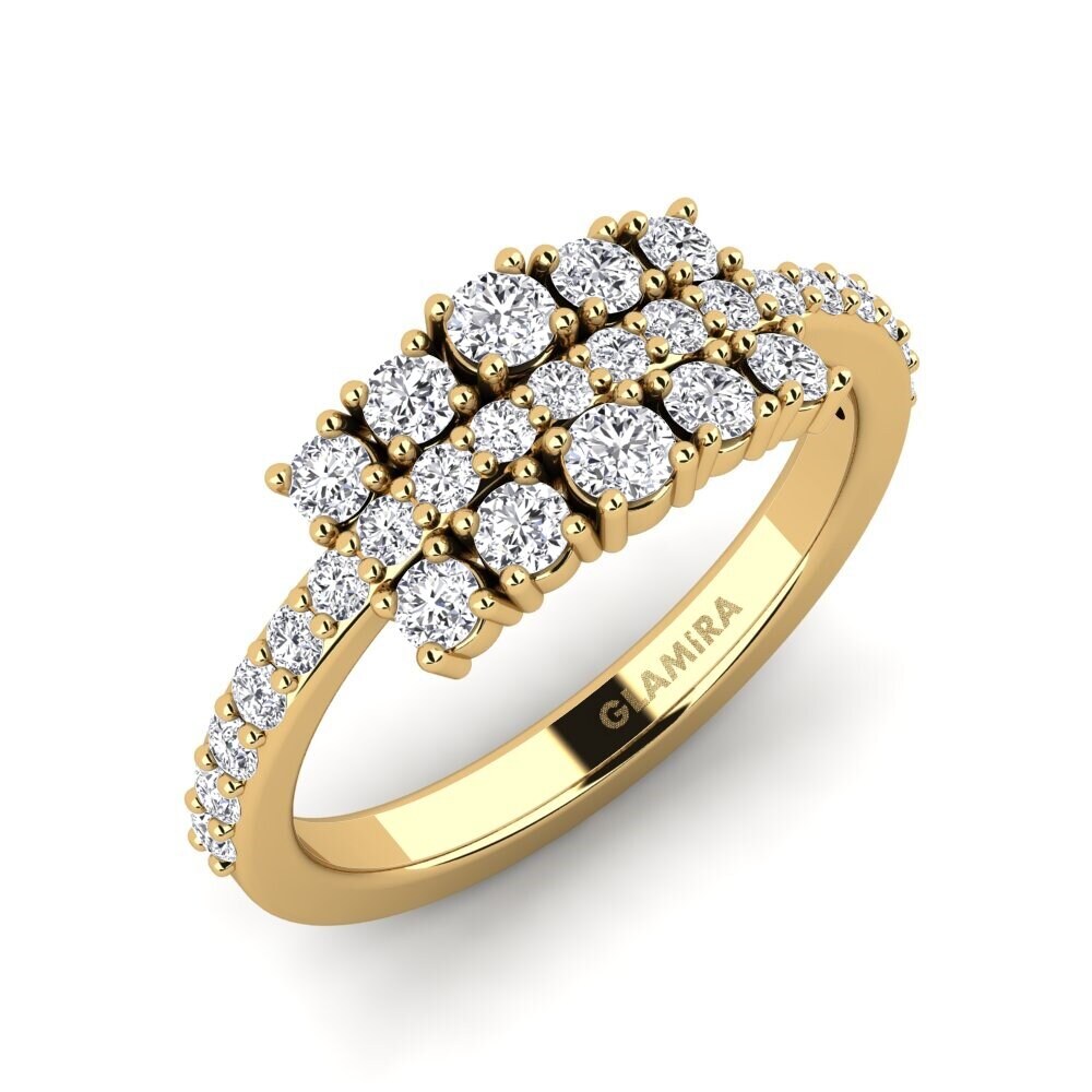 GLAMIRA Ring Andrewe in 0.44 Carat Round cut 18ct Yellow Gold Diamond ...