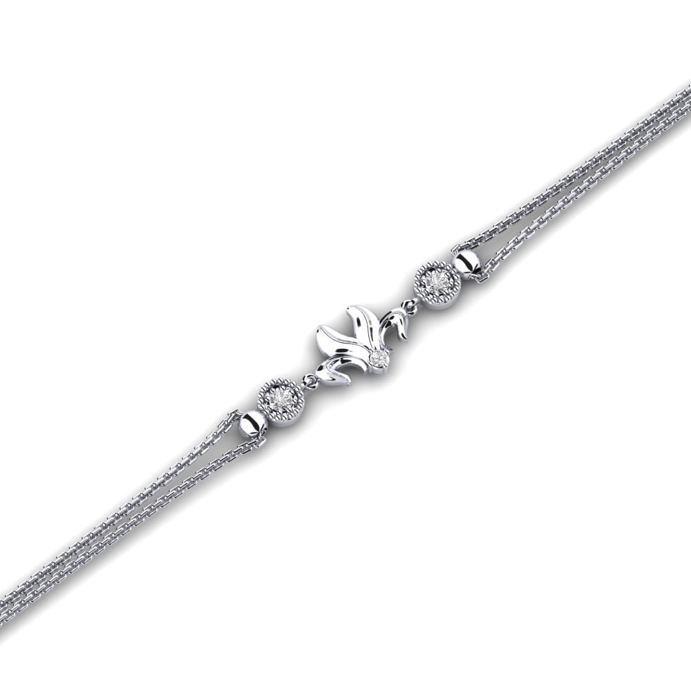 Zafiro blanco Pulsera de Mujer Androgyne