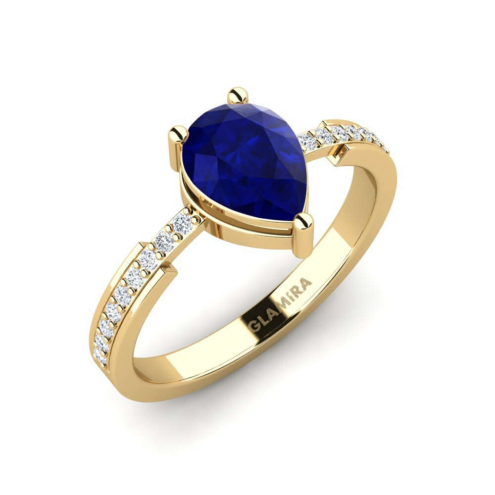 Saphir Bague de fiançailles Anegy - Pear