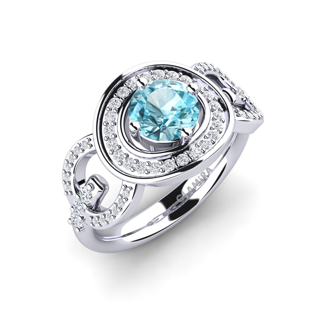 Blue Zircon Engagement Ring Anfisa