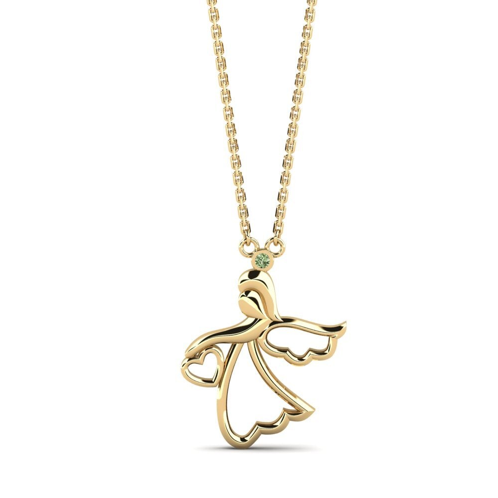 Grüner Diamant Angel Halskette Alfia