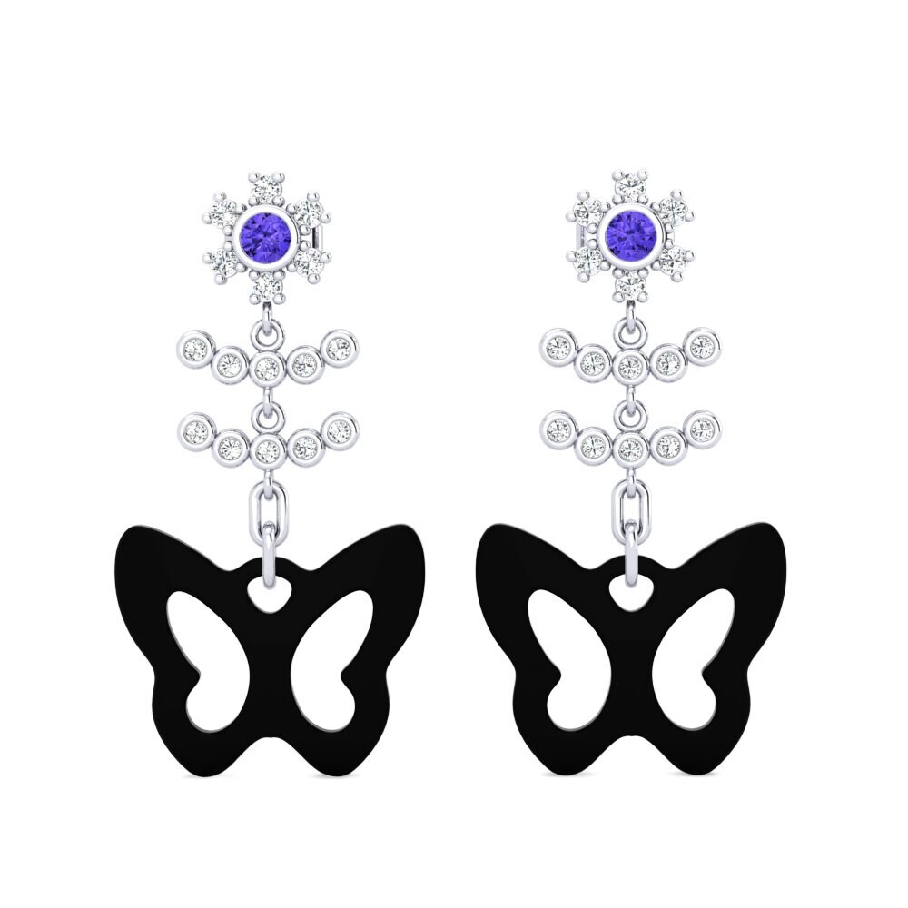 950 Platinum Tanzanite Women's Earring Angeley