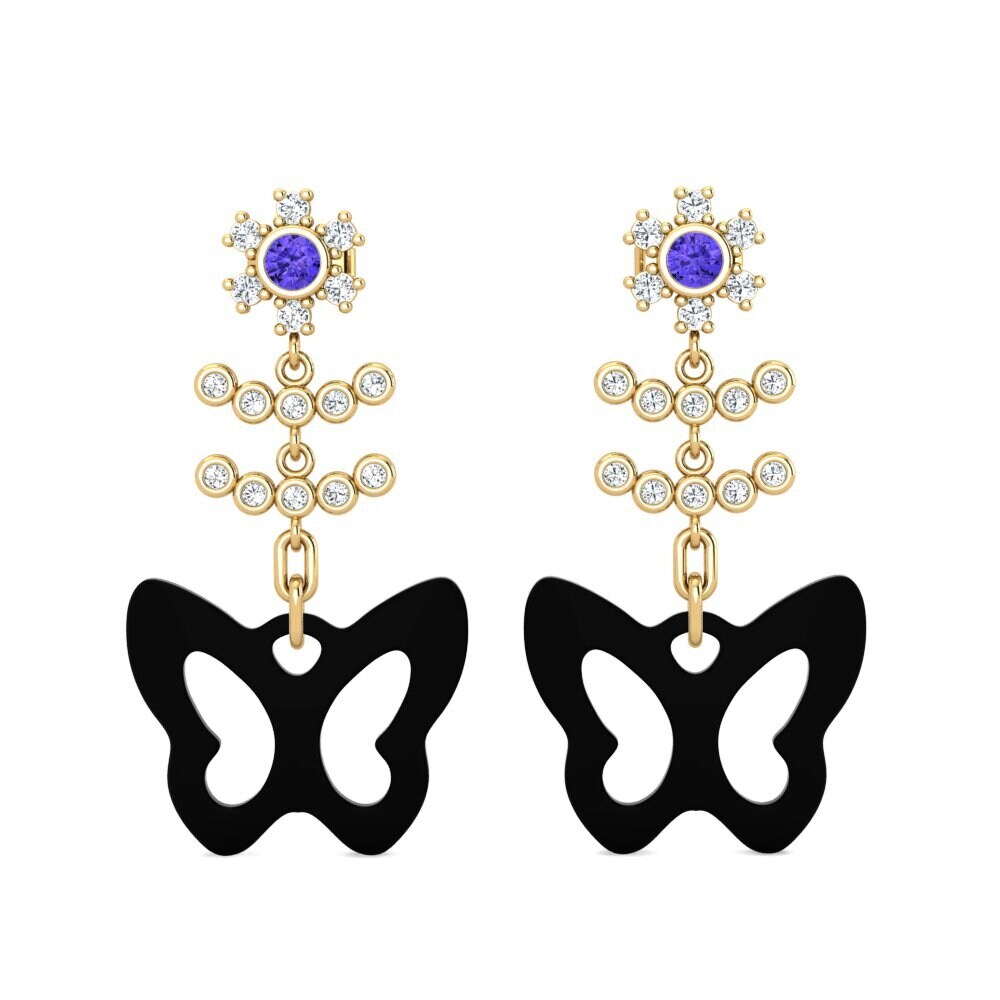 Round Tanzanite Women's Earring Angeley