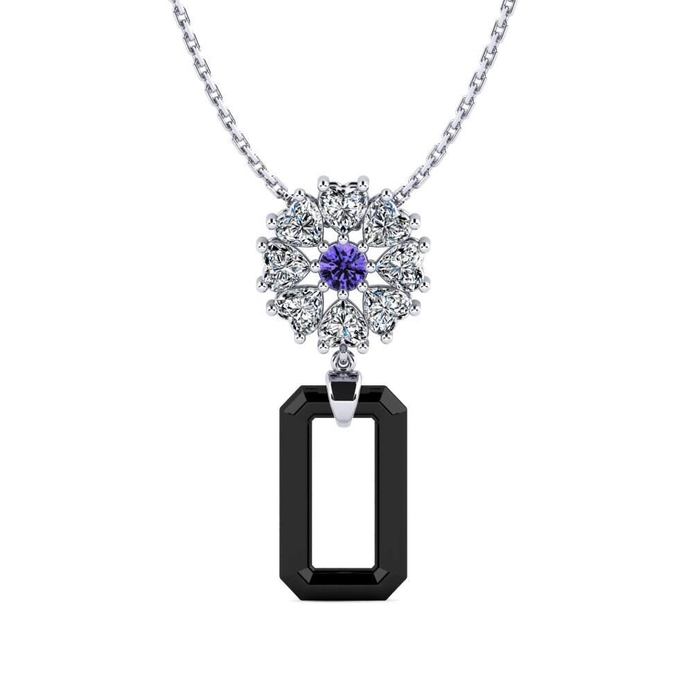 950 Platinum Tanzanite Women's Pendant Angelo