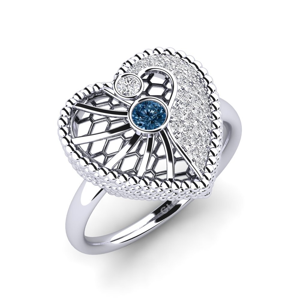 Diamant Bleu Bague Angelye