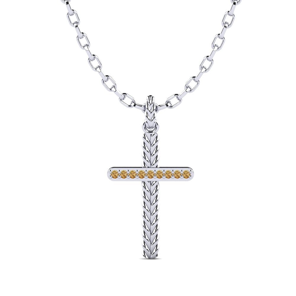Diamante café Colgante para hombre Anguison
