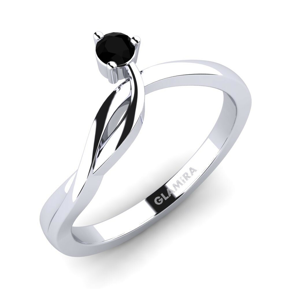 Black Onyx Engagement Ring Anissa