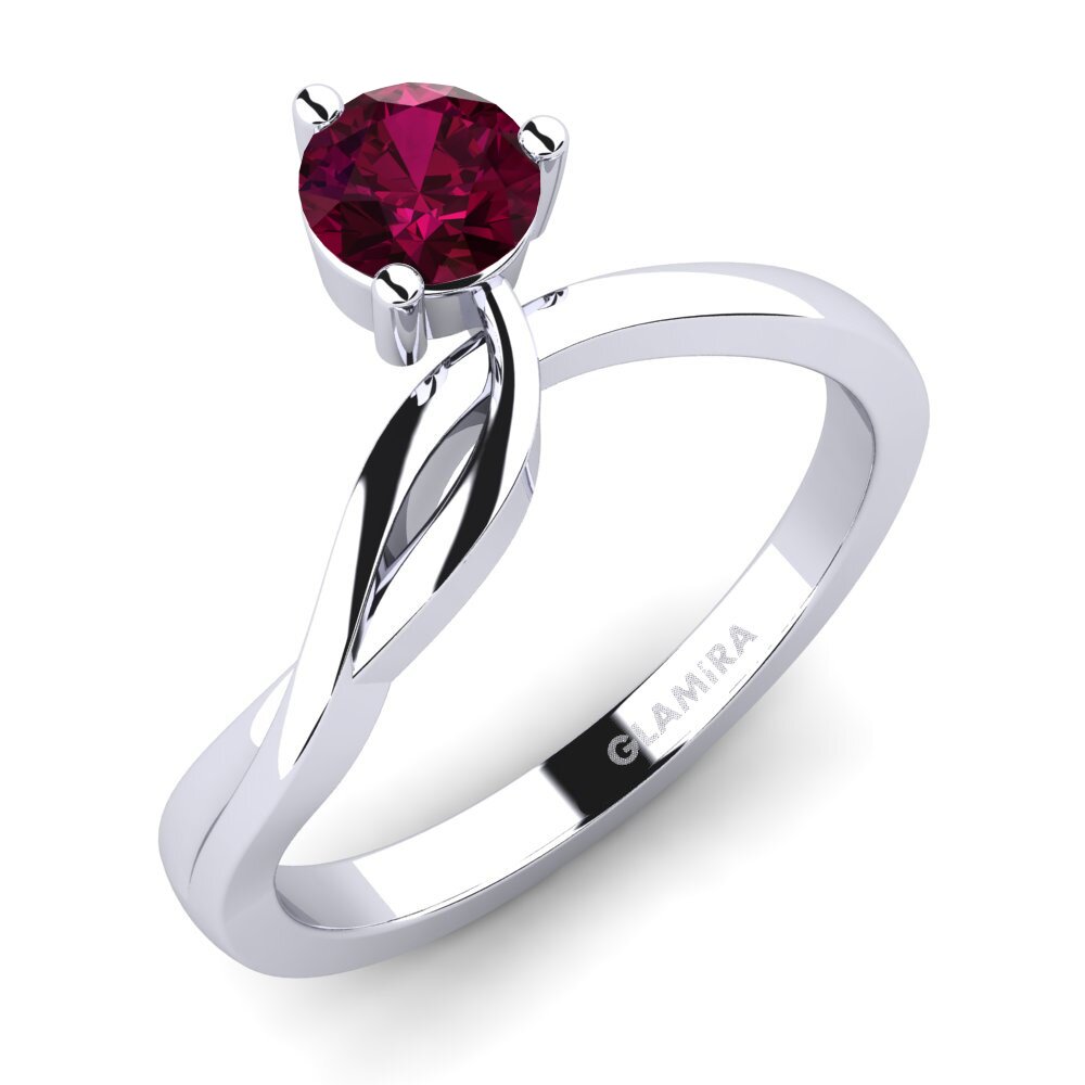 Granate Rhodolite Anillo de compromiso Anissa 0.5 crt