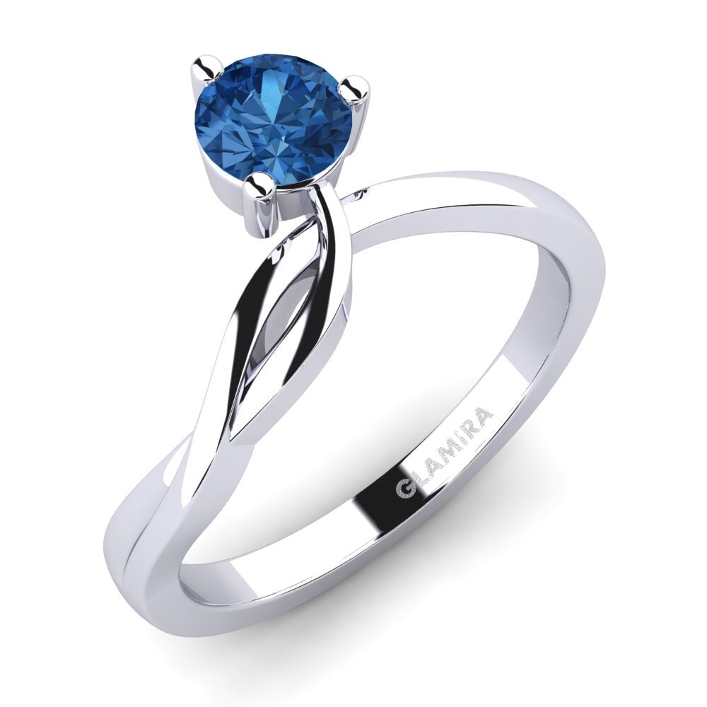 Circonita Azul Oscuro Anillo de compromiso Anissa 0.5 crt