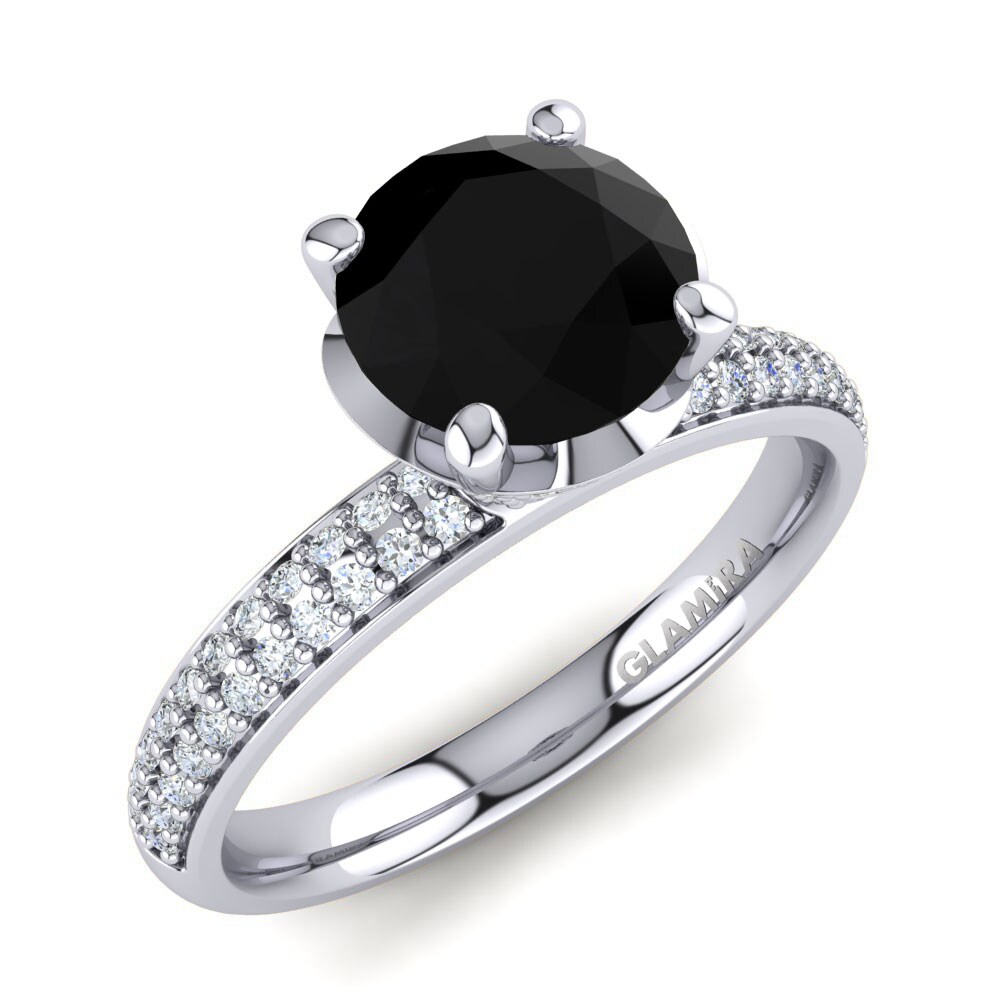 Black Onyx Engagement Ring Anita 1.0 crt