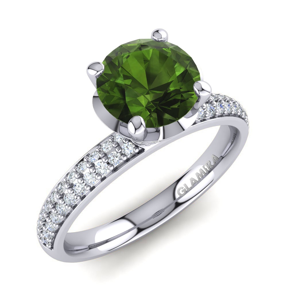 Green Tourmaline Engagement Ring Anita 1.0 crt