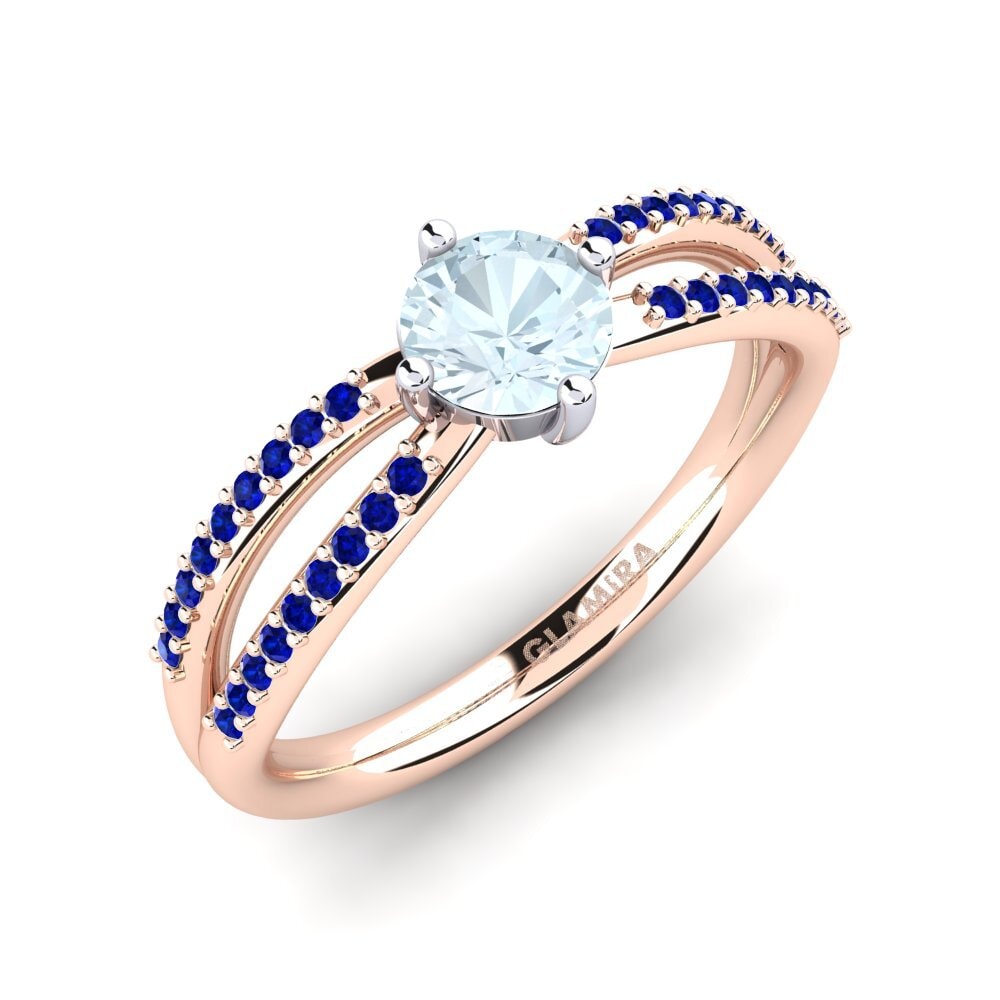 14ct Rose / White Gold Engagement Ring Aniyalise
