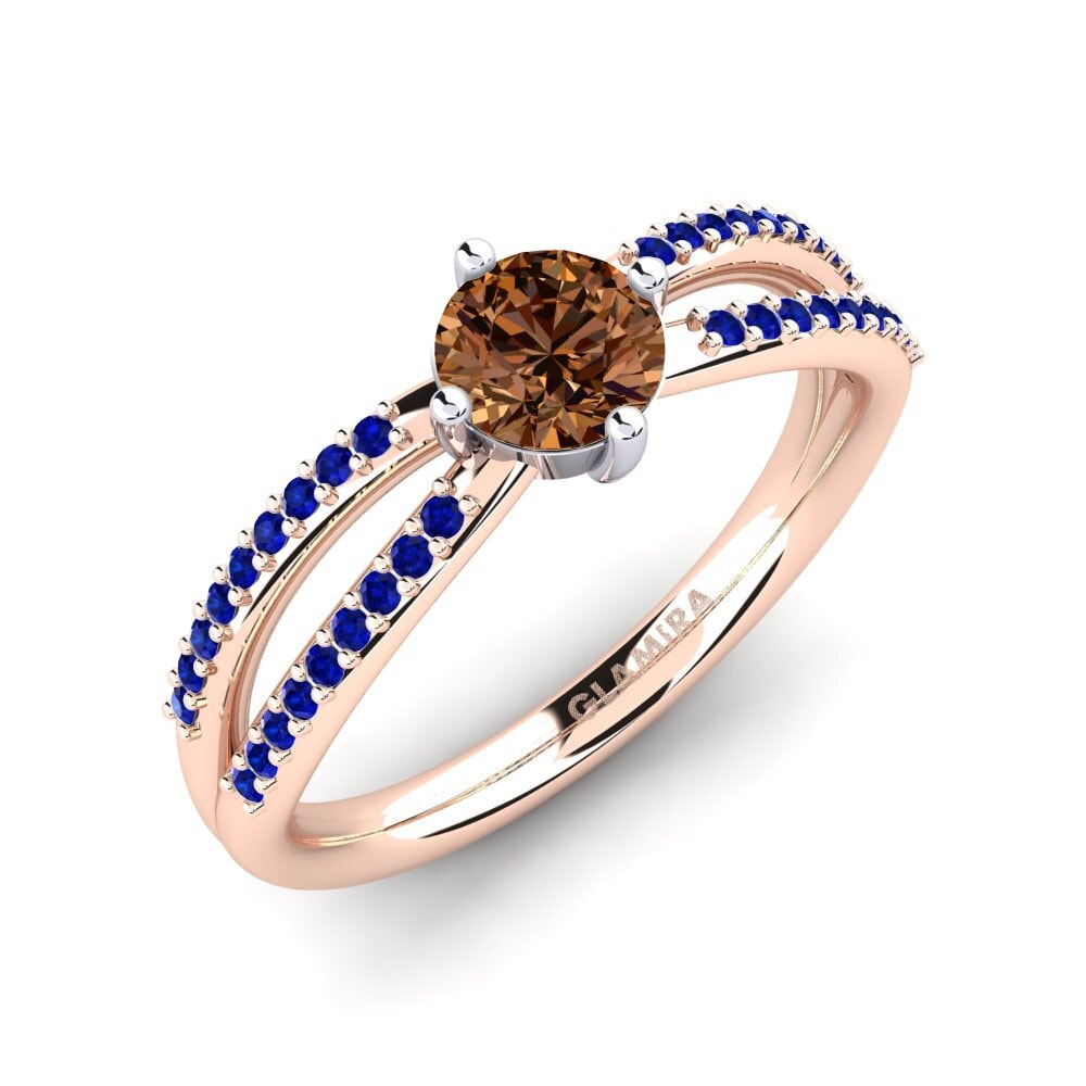 14ct Rose & White Gold Engagement Ring Aniyalise