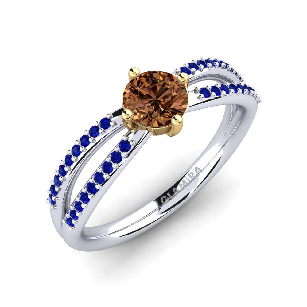 14ct White & Yellow Gold Engagement Ring Aniyalise