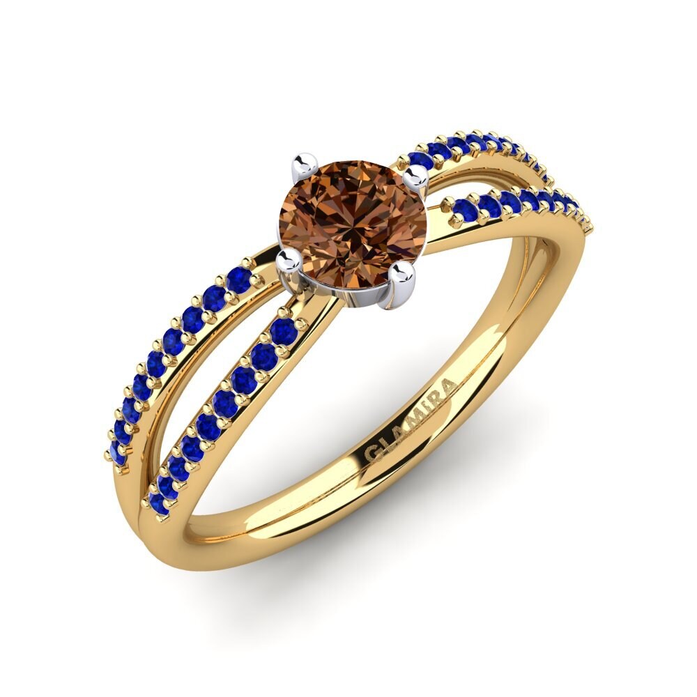 14ct Yellow & White Gold Engagement Ring Aniyalise