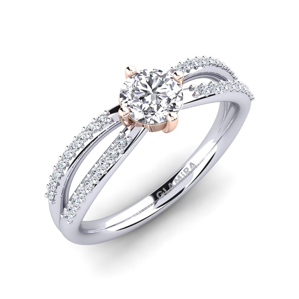 9ct White / Rose Gold Engagement Ring Aniyalise