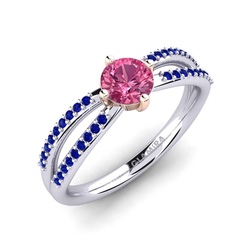 18ct White & Rose Gold Engagement Ring Aniyalise